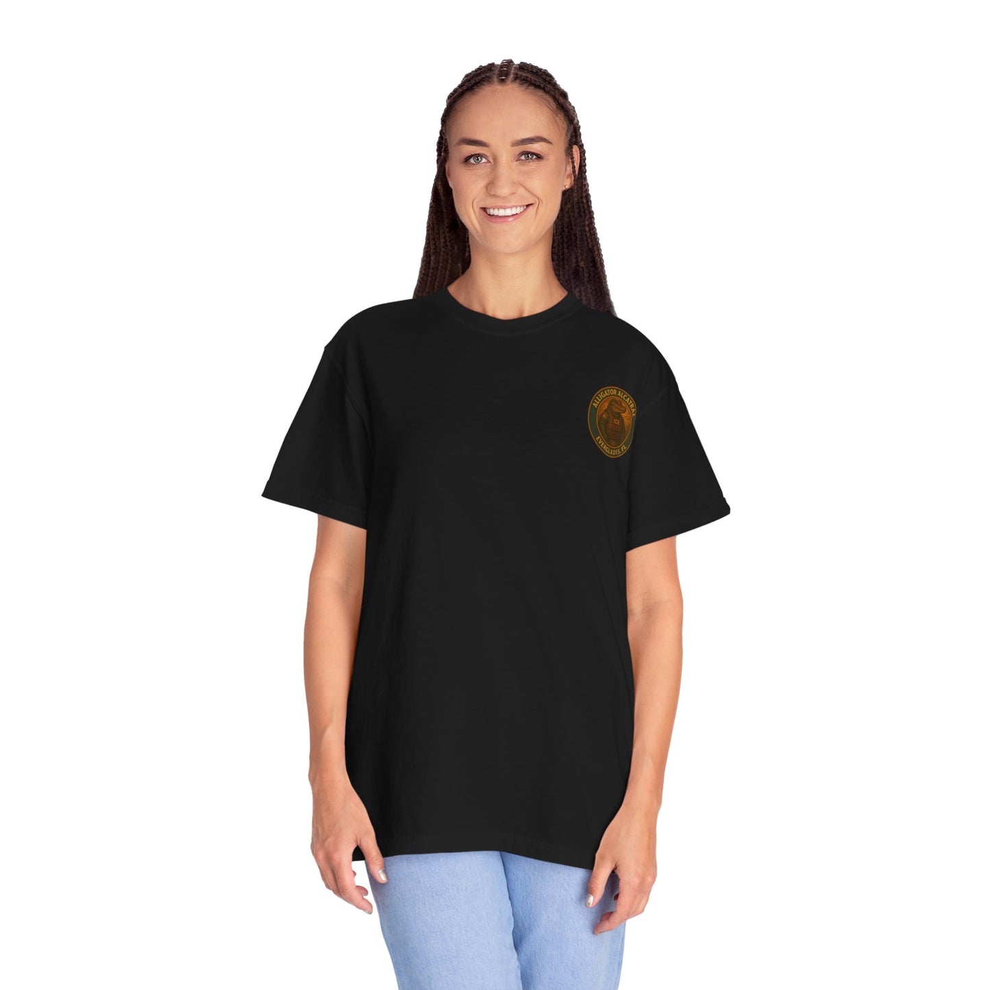 Alligator Alcatraz Est. 2025 T-shirt | Alligator ICE Badge back print