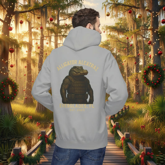 Alligator Alcatraz Everglades Hoodie – Vintage Gator Illustration Edition
