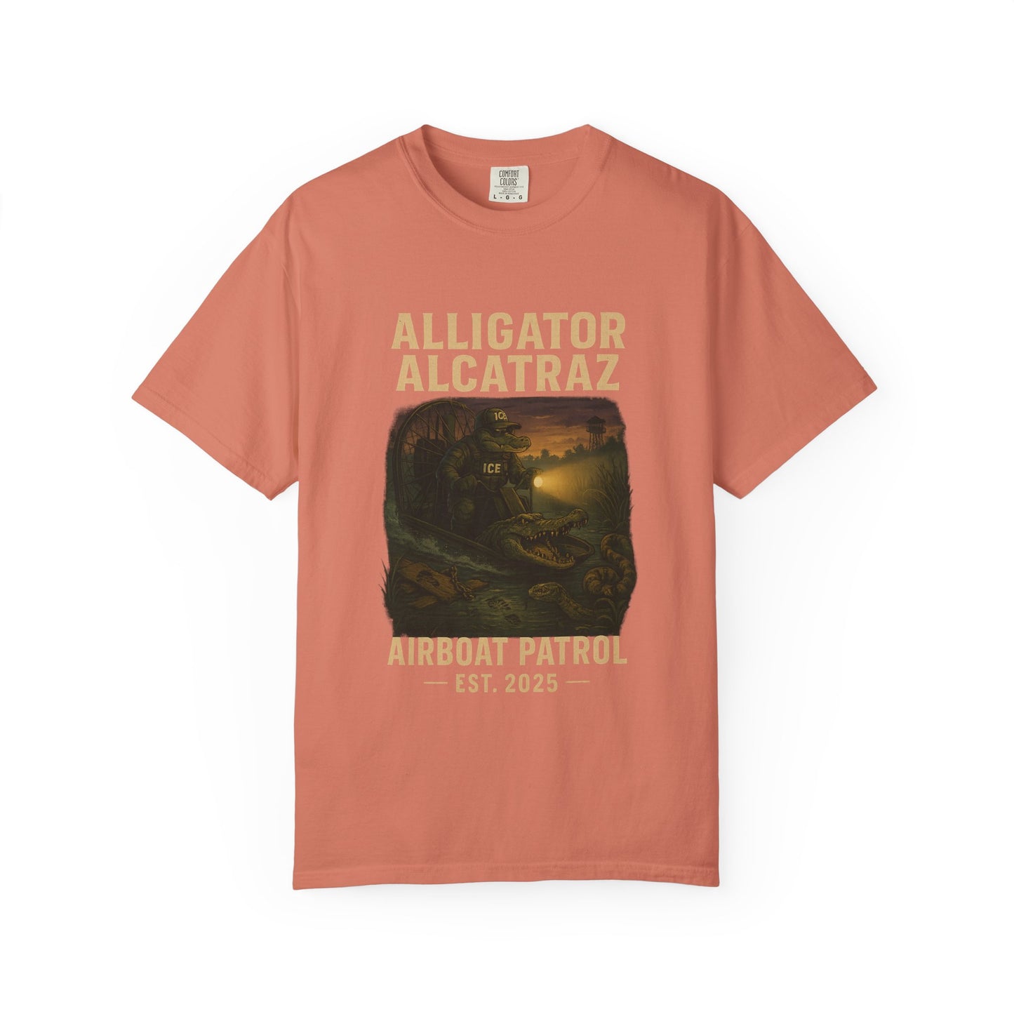 Alligator Alcatraz Airboat Patrol Shirt | Est. 2025 Everglades Swamp Facility Collectible Tee