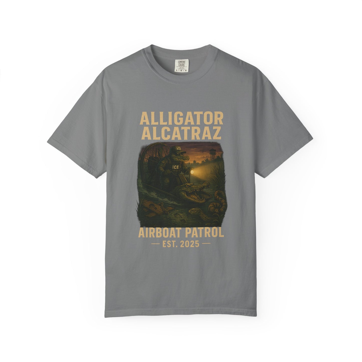 Alligator Alcatraz Airboat Patrol Shirt | Est. 2025 Everglades Swamp Facility Collectible Tee