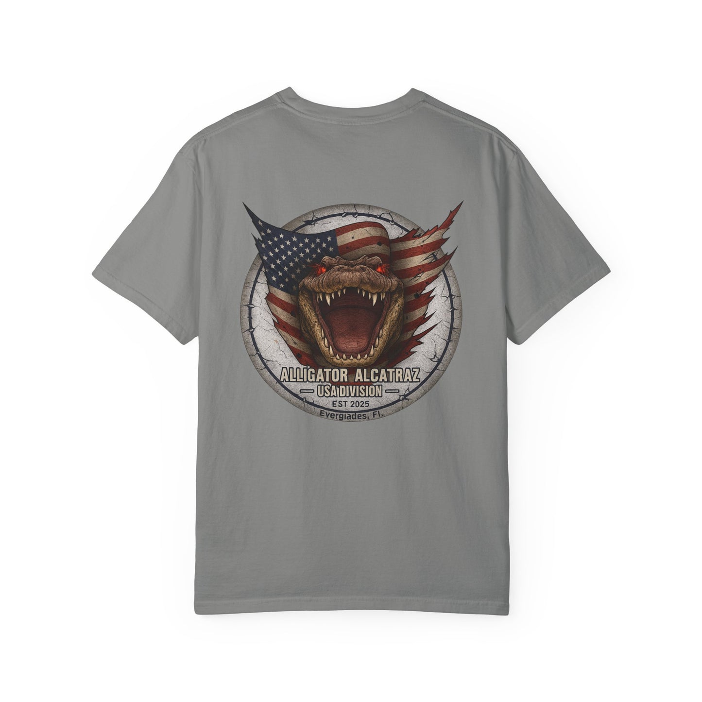 Alligator Alcatraz American Flag T-Shirt