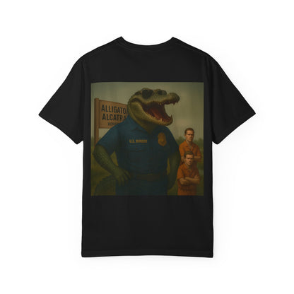 Alligator Alcatraz Est. 2025 T-shirt | Alligator ICE Badge back print