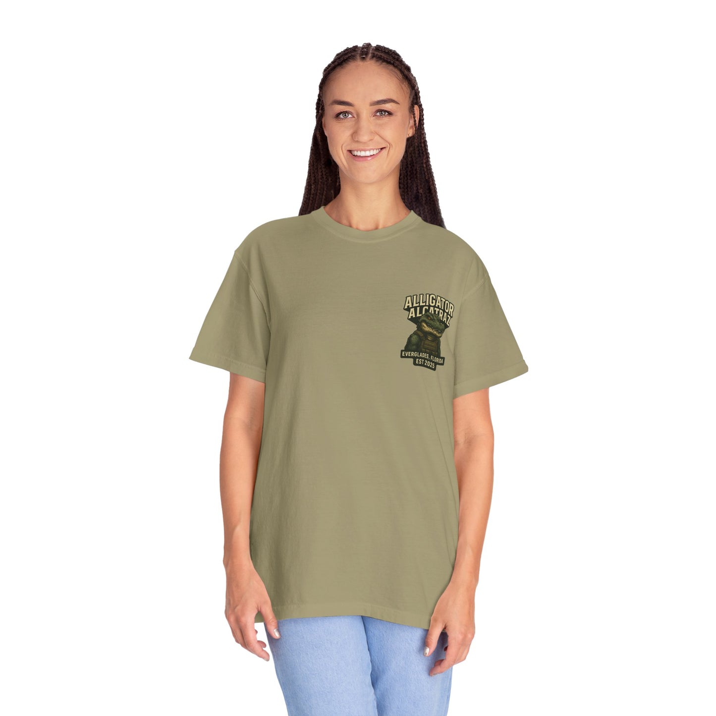 Alligator Alcatraz American Flag T-Shirt