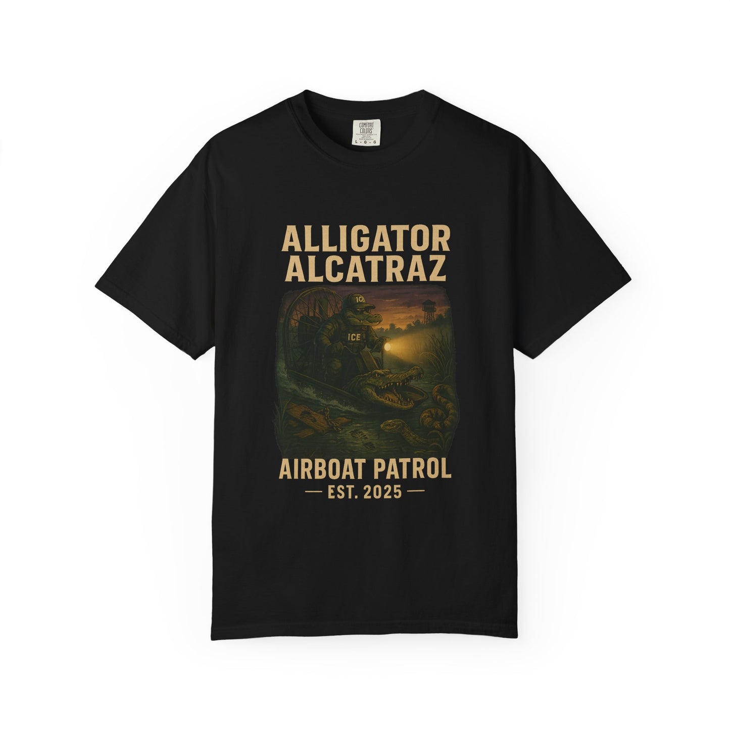 Alligator Alcatraz Airboat Patrol Shirt | Est. 2025 Everglades Swamp Facility Collectible Tee