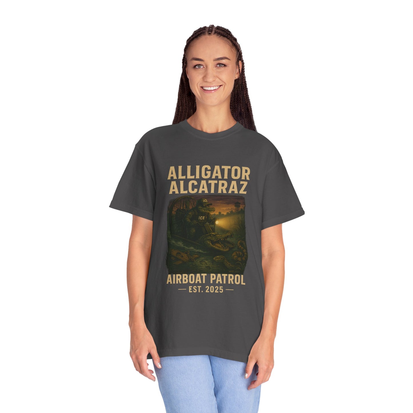 Alligator Alcatraz Airboat Patrol Shirt | Est. 2025 Everglades Swamp Facility Collectible Tee