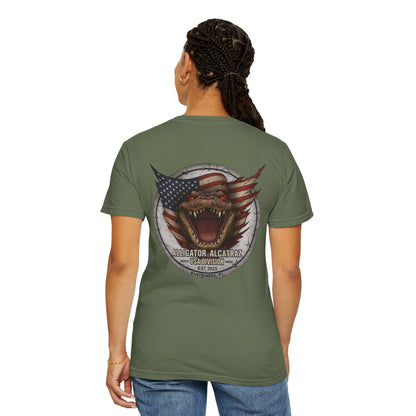 Alligator Alcatraz American Flag T-Shirt