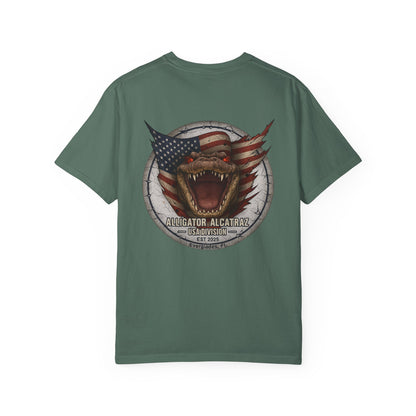 Alligator Alcatraz American Flag T-Shirt