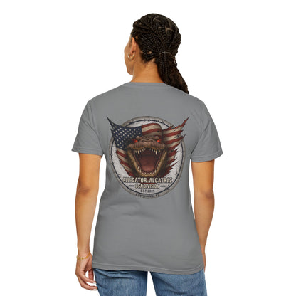 Alligator Alcatraz American Flag T-Shirt