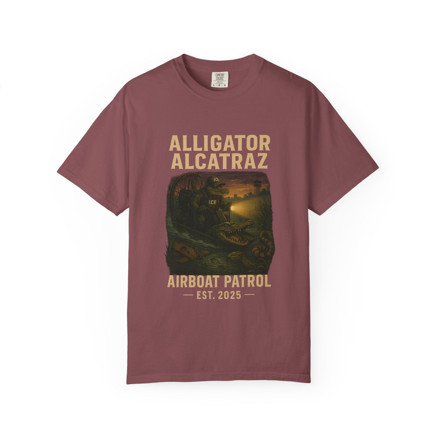 Alligator Alcatraz Airboat Patrol Shirt | Est. 2025 Everglades Swamp Facility Collectible Tee