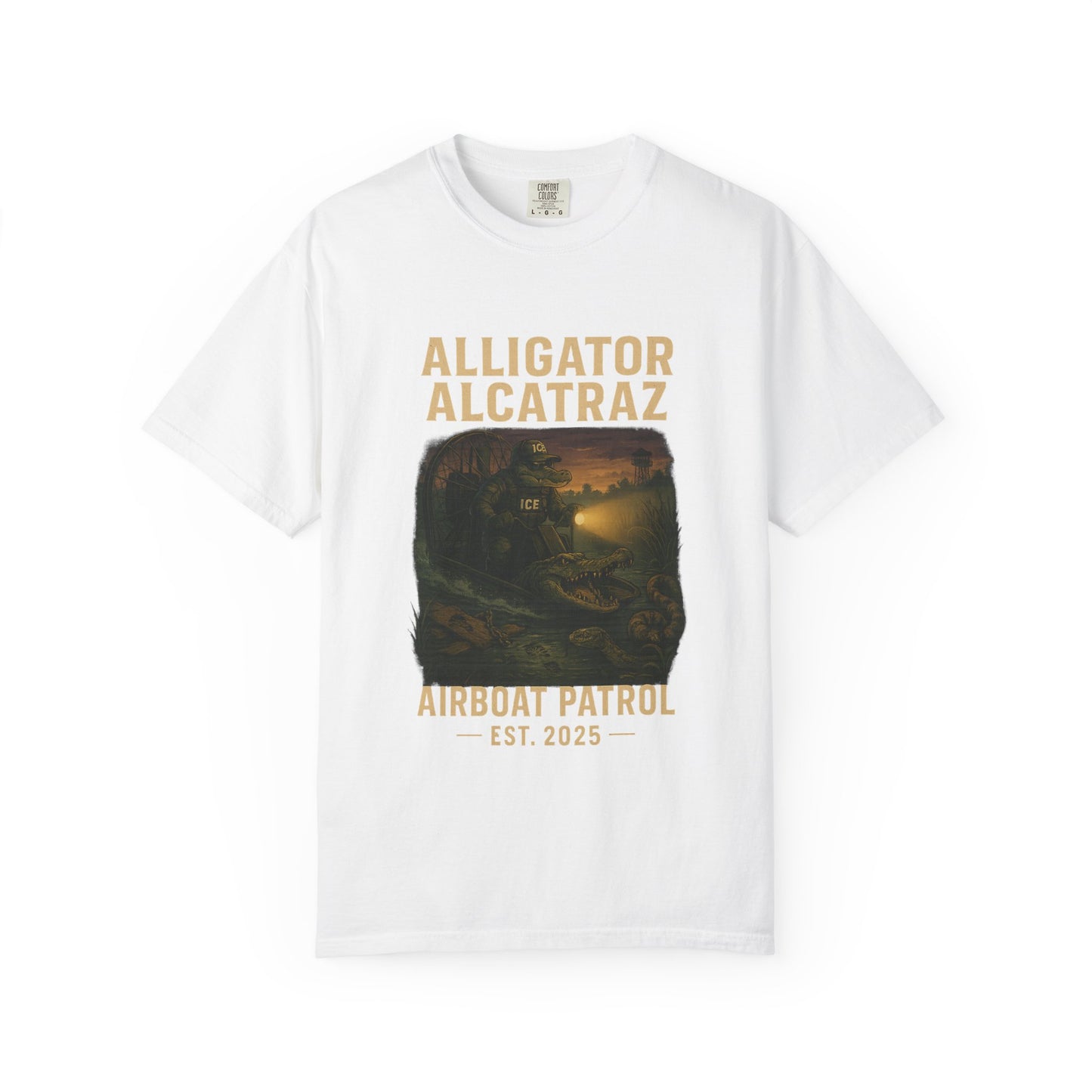 Alligator Alcatraz Airboat Patrol Shirt | Est. 2025 Everglades Swamp Facility Collectible Tee