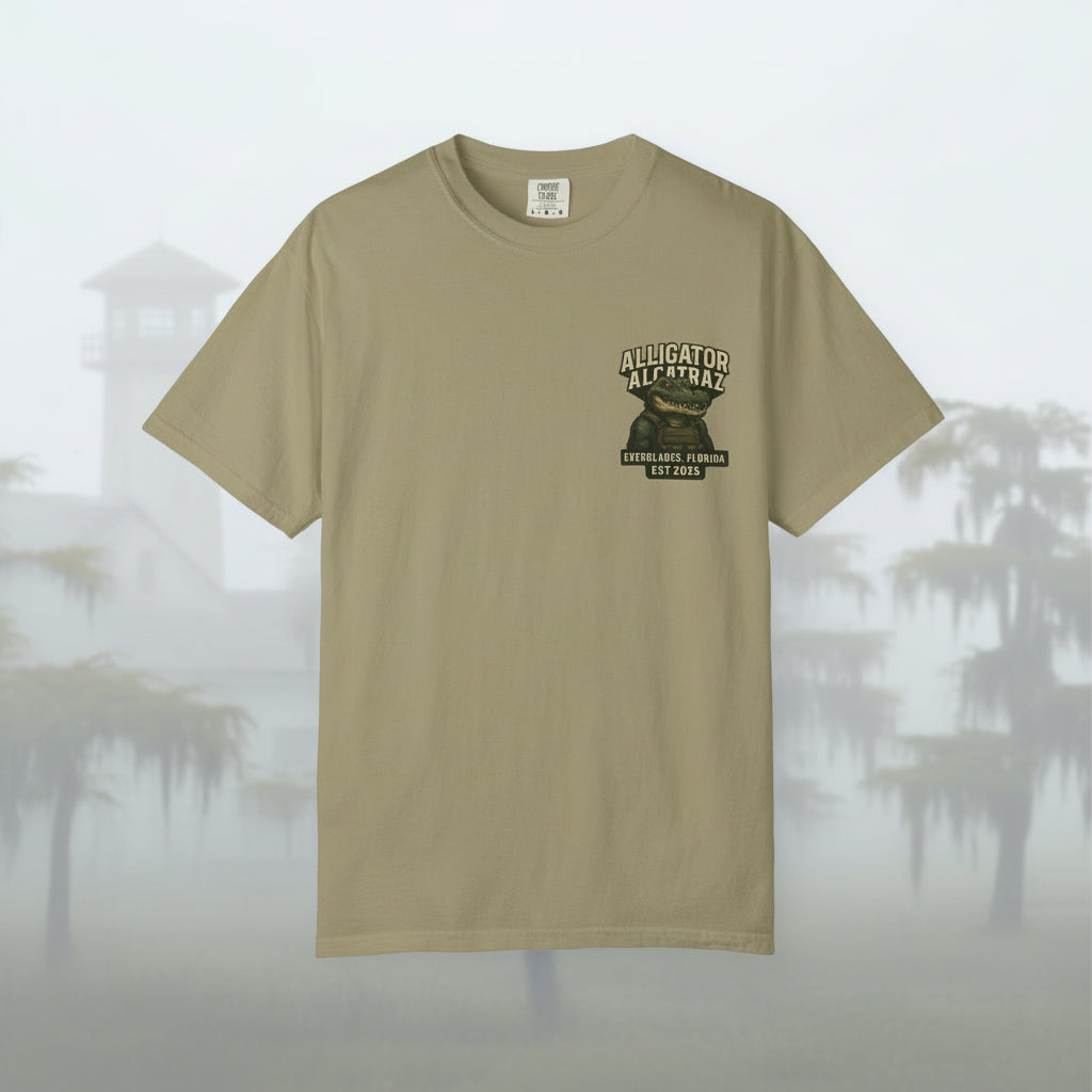 Alligator Alcatraz American Flag T-Shirt