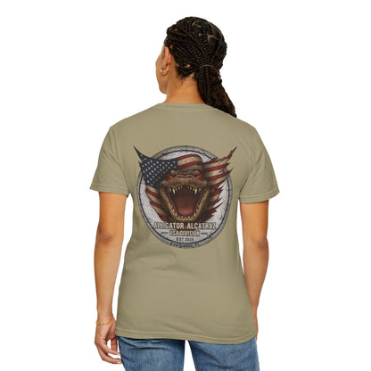 Alligator Alcatraz American Flag T-Shirt