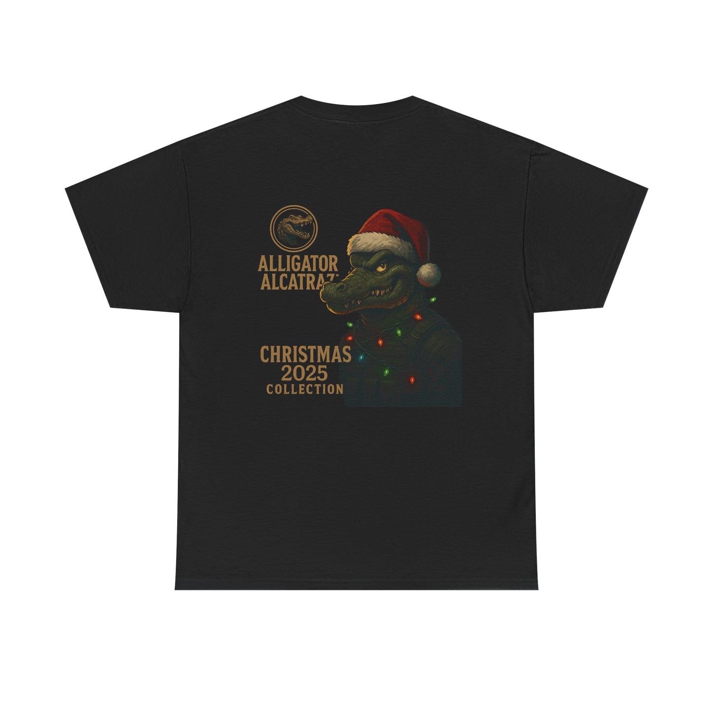 Alligator Alcatraz Christmas 2025 Tee | Graphic Holiday T-Shirt