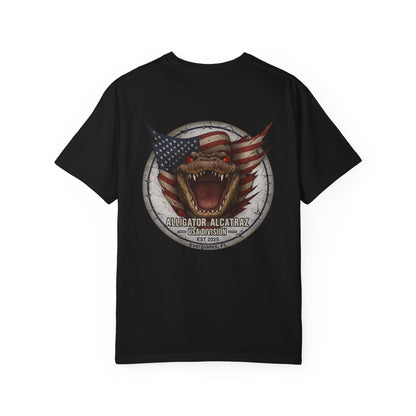 Alligator Alcatraz American Flag T-Shirt