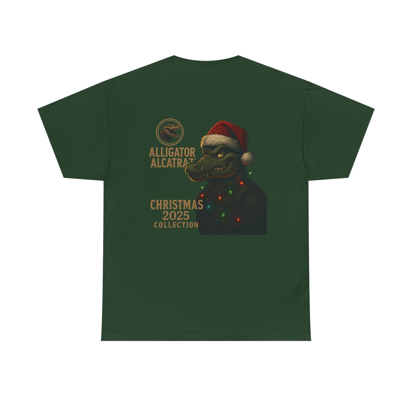 Alligator Alcatraz Christmas 2025 Tee | Graphic Holiday T-Shirt