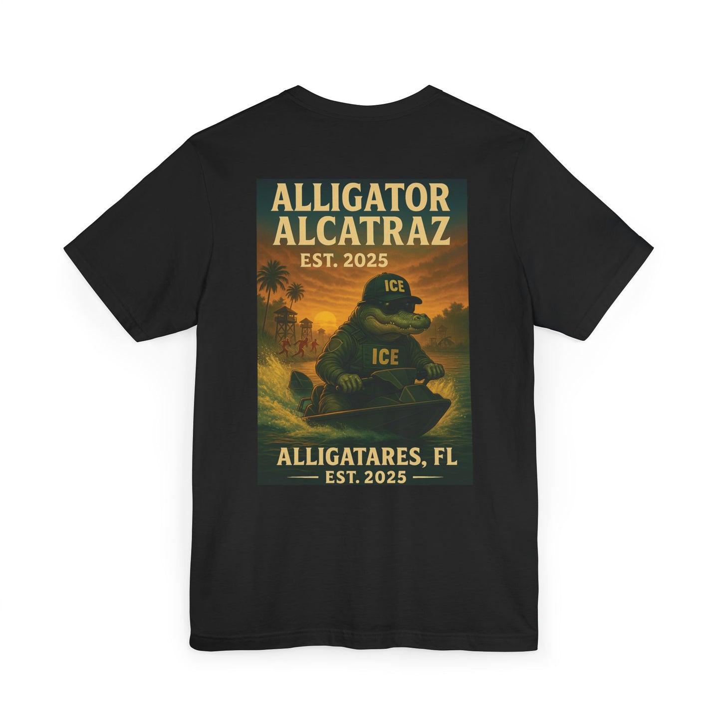 Alligator Alcatraz Jet Ski Patrol 2025  Everglades Gator Poster, Funny Florida Gift, Swamp Adventure Art
