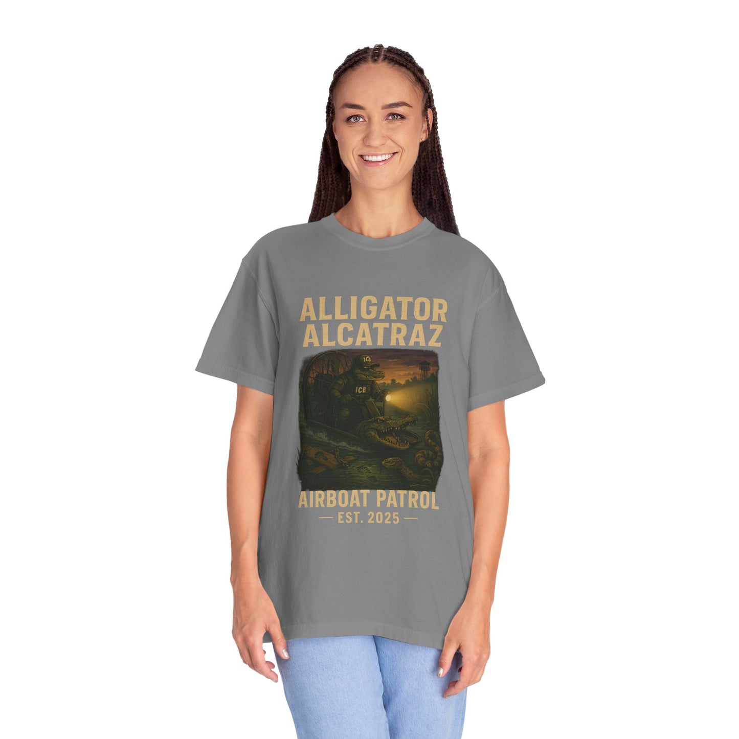 Alligator Alcatraz Airboat Patrol Shirt | Est. 2025 Everglades Swamp Facility Collectible Tee