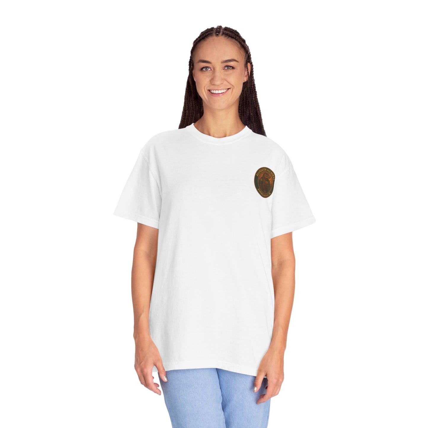 Alligator Alcatraz Est. 2025 T-shirt | Alligator ICE Badge back print