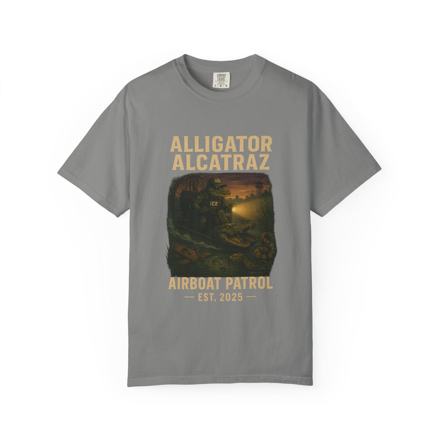 Alligator Alcatraz Airboat Patrol Shirt | Est. 2025 Everglades Swamp Facility Collectible Tee