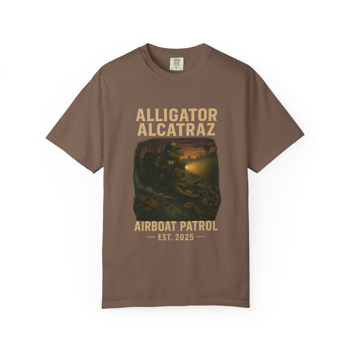 Alligator Alcatraz Airboat Patrol Shirt | Est. 2025 Everglades Swamp Facility Collectible Tee