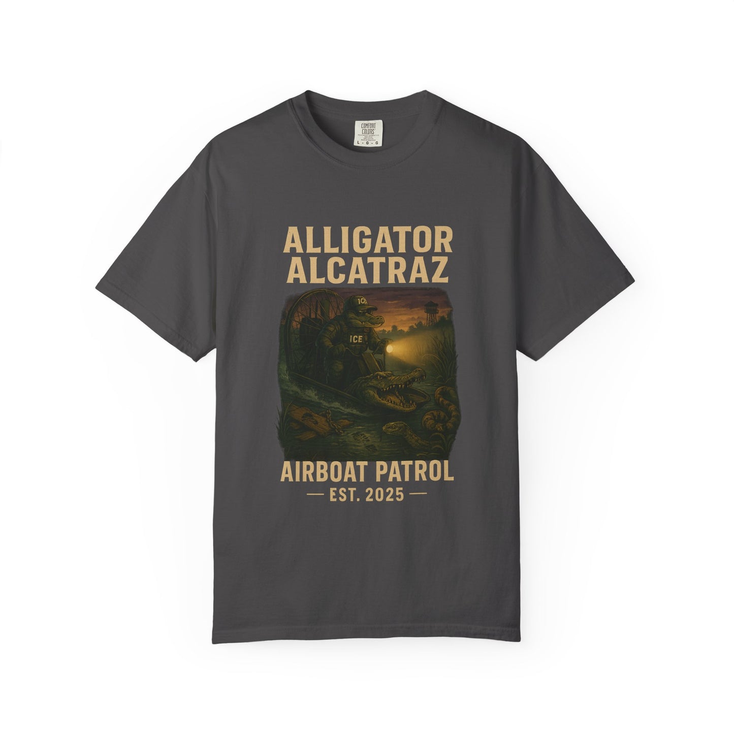 Alligator Alcatraz Airboat Patrol Shirt | Est. 2025 Everglades Swamp Facility Collectible Tee