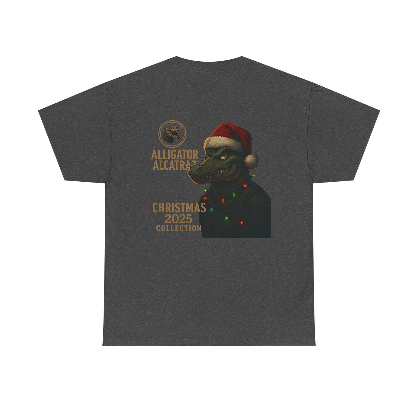Alligator Alcatraz Christmas 2025 Tee | Graphic Holiday T-Shirt