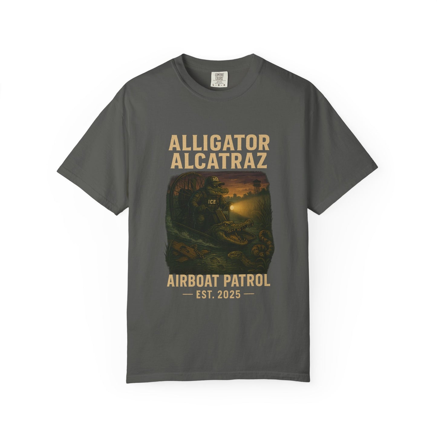 Alligator Alcatraz Airboat Patrol Shirt | Est. 2025 Everglades Swamp Facility Collectible Tee