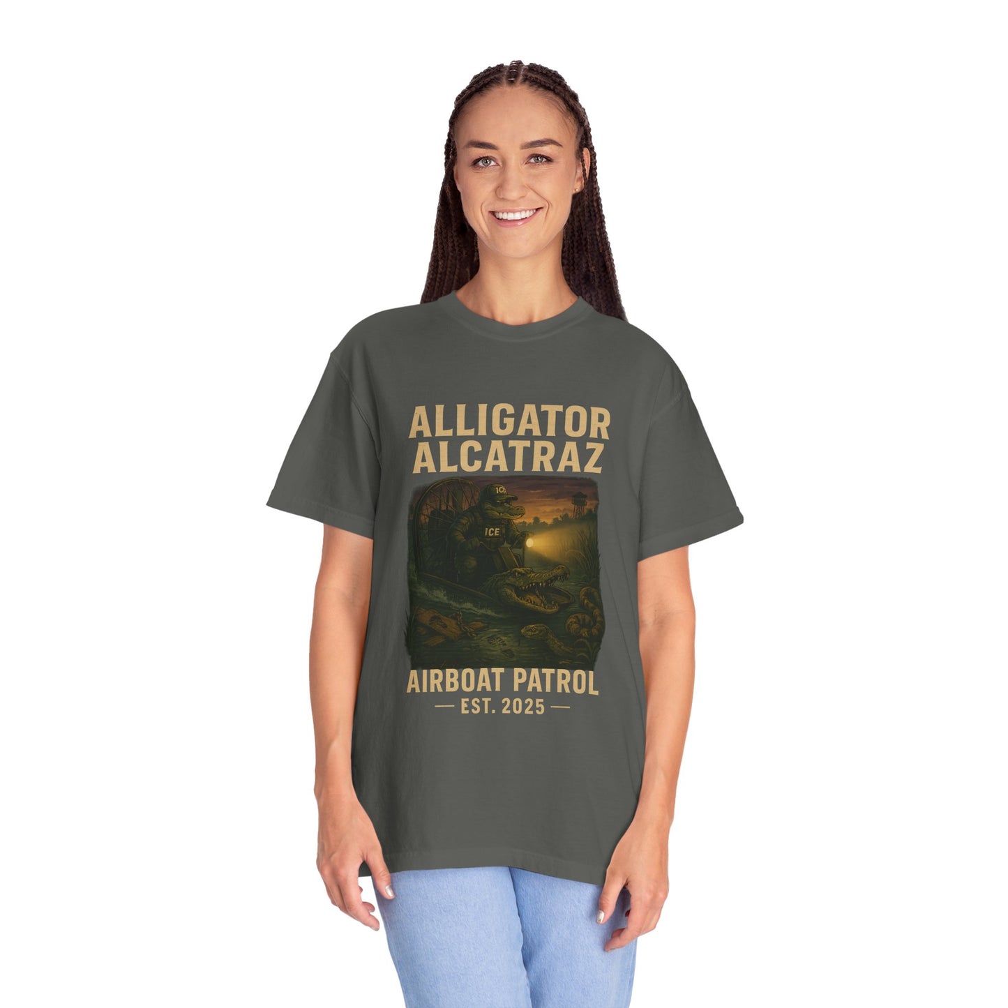Alligator Alcatraz Airboat Patrol Shirt | Est. 2025 Everglades Swamp Facility Collectible Tee