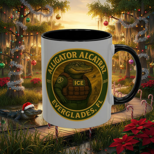 Alligator Alcatraz Patch Mug – Everglades Coffee Edition