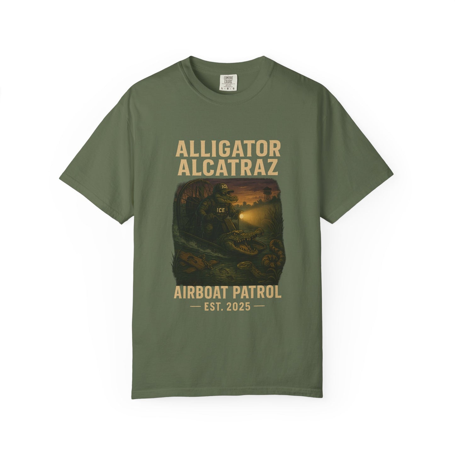 Alligator Alcatraz Airboat Patrol Shirt | Est. 2025 Everglades Swamp Facility Collectible Tee