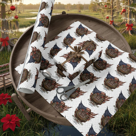 Alligator American Flag Wrapping Paper – Patriotic Gator Gift Wrap