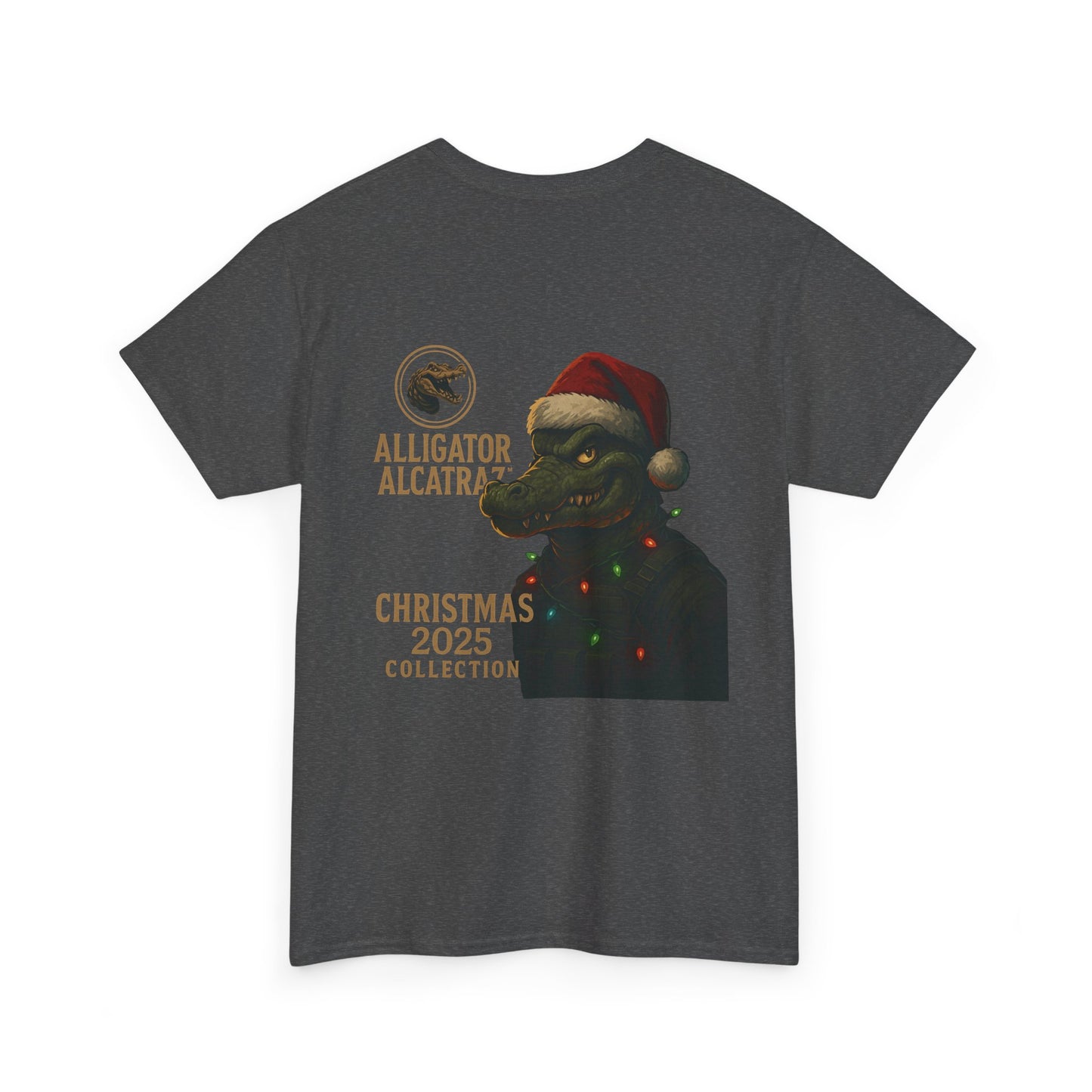 Alligator Alcatraz Christmas 2025 Tee | Graphic Holiday T-Shirt