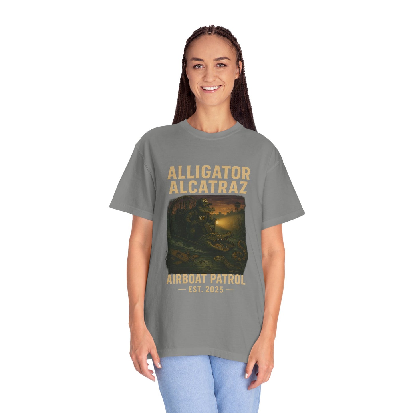 Alligator Alcatraz Airboat Patrol Shirt | Est. 2025 Everglades Swamp Facility Collectible Tee