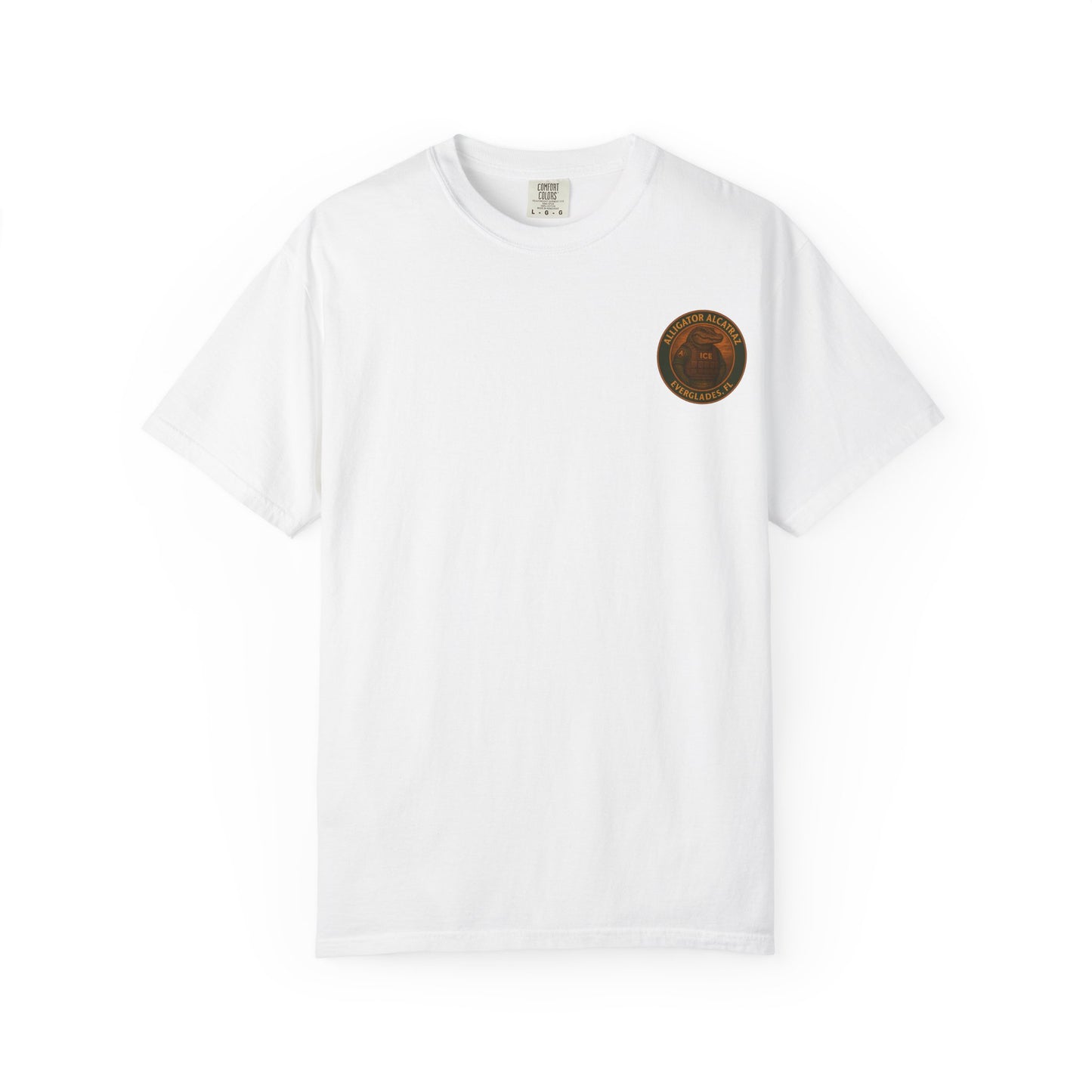 Alligator Alcatraz Est. 2025 T-shirt | Alligator ICE Badge back print