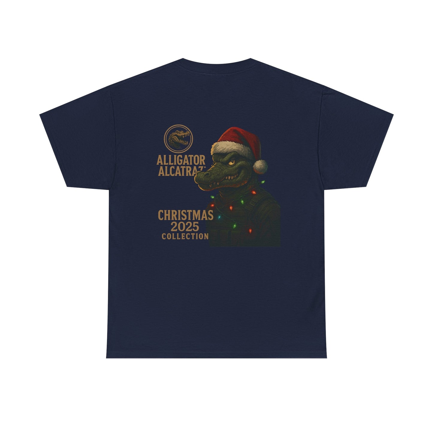 Alligator Alcatraz Christmas 2025 Tee | Graphic Holiday T-Shirt