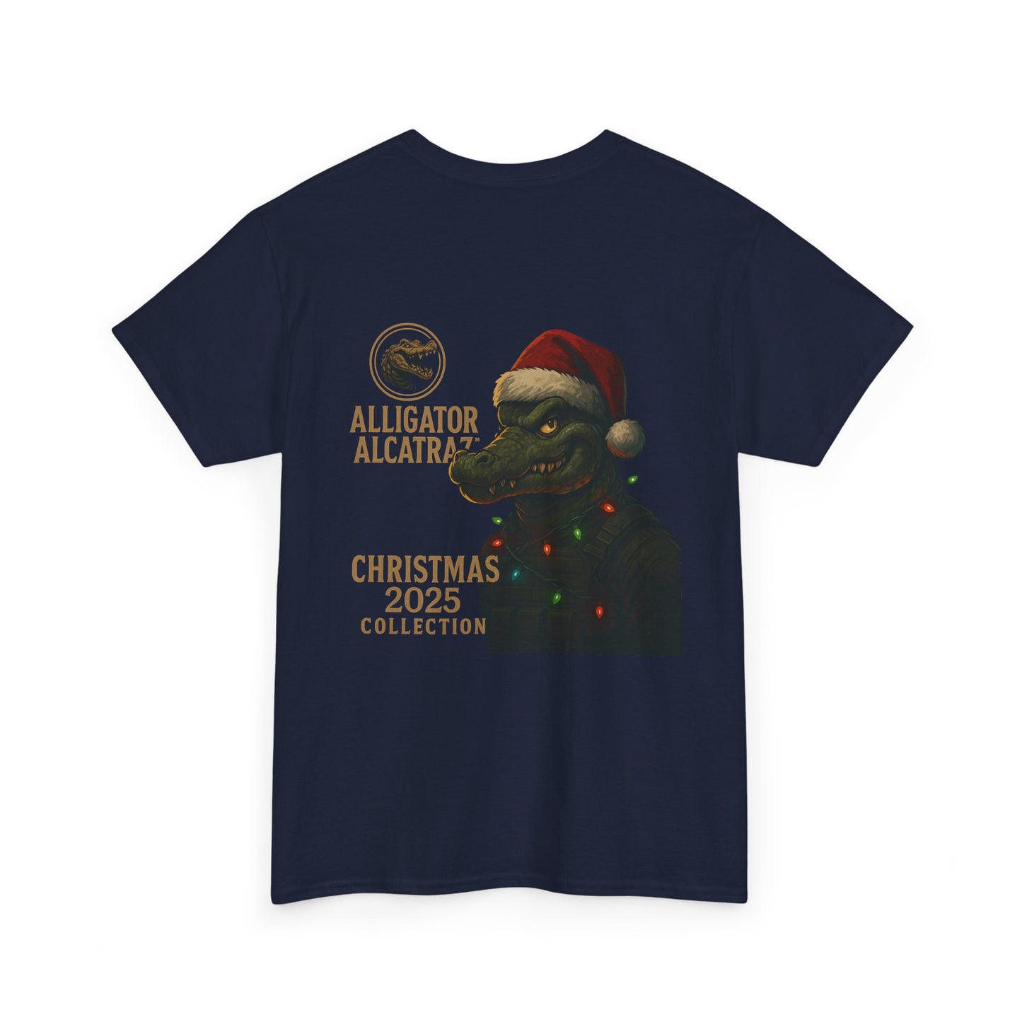 Alligator Alcatraz Christmas 2025 Tee | Graphic Holiday T-Shirt