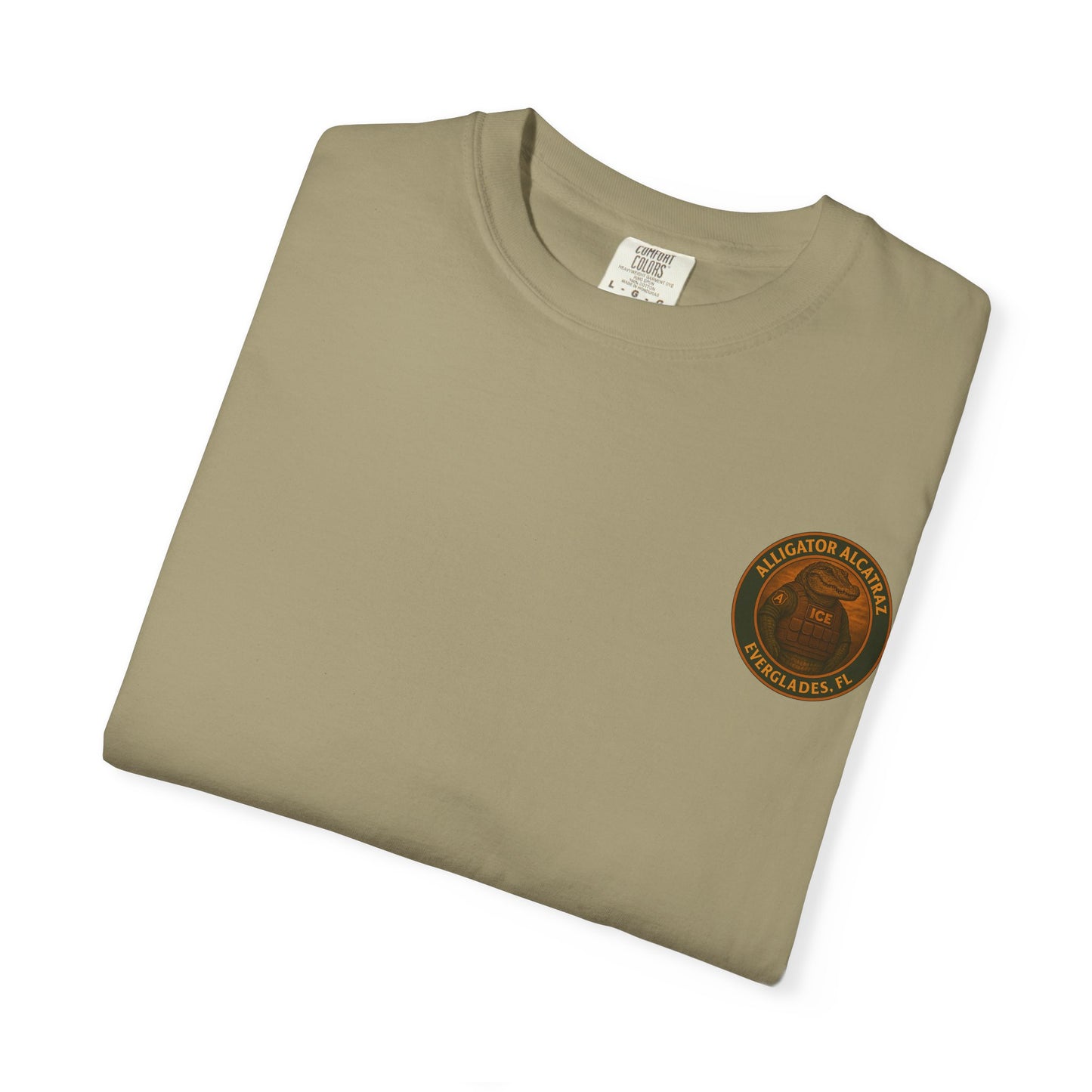 Alligator Alcatraz Est. 2025 T-shirt | Alligator ICE Badge back print