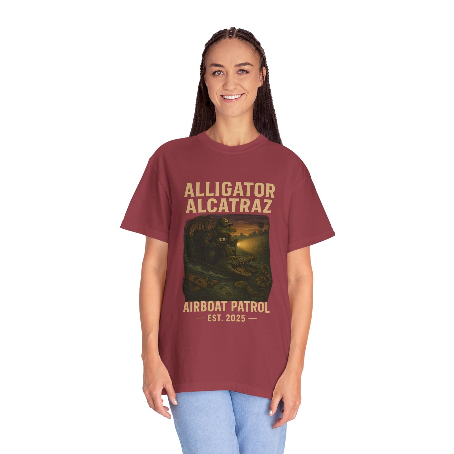 Alligator Alcatraz Airboat Patrol Shirt | Est. 2025 Everglades Swamp Facility Collectible Tee