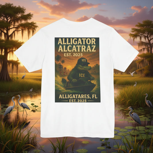 Alligator Alcatraz Jet Ski Patrol Poster – Funny Florida Everglades Wall Art
