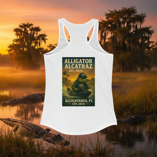 Women's Alligator Alcatraz Racerback Tank – Everglades Fitness Edition
